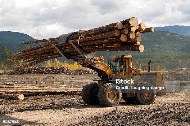Front Load Logs Front End Log Loader Stock Photo - Download Image Now - Machinery ...