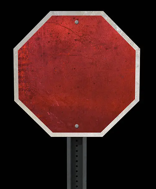 Photo of Grungy Blank Stop Sign