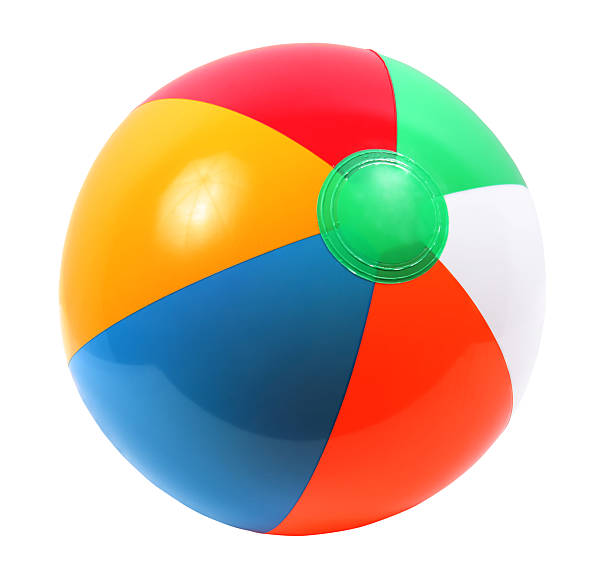Beach Ball Beach Ball on a white background. beach ball stock pictures, royalty-free photos & images
