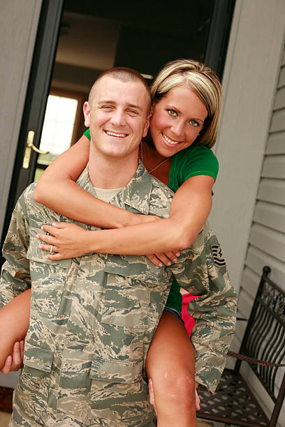istock Military Husband with Wife 182872702