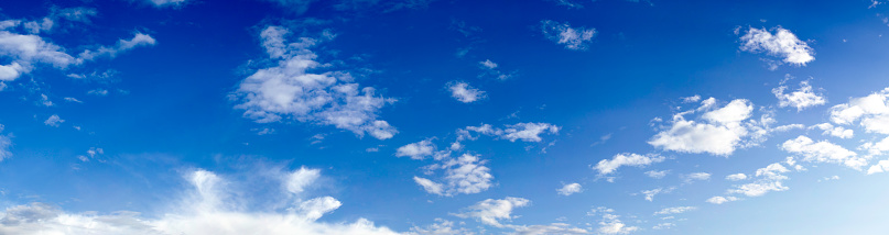 Blue sky and white clouds landscape view for backgrounds