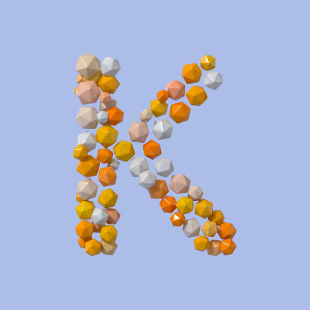 Particle Alphabet 120+ Low Poly Alphabet Letter K Stock Photos, Pictures & Royalty-Free ...