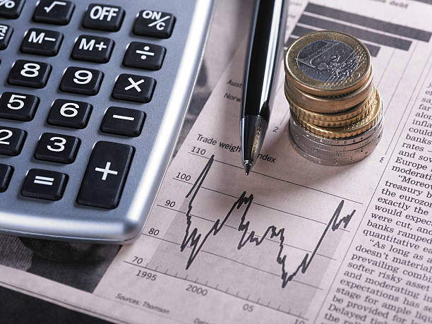 istock Financial Chart with Coins And Calculator 182872984