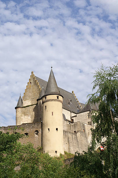 Vianden Castle, Luxembourg Classic European castle in Luxembourg. vianden stock pictures, royalty-free photos & images