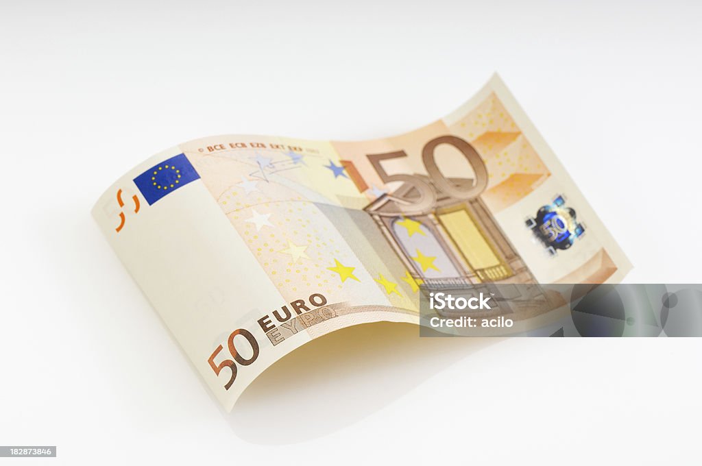Hice billete de banco de cincuenta euros - Foto de stock de Actividades bancarias libre de derechos