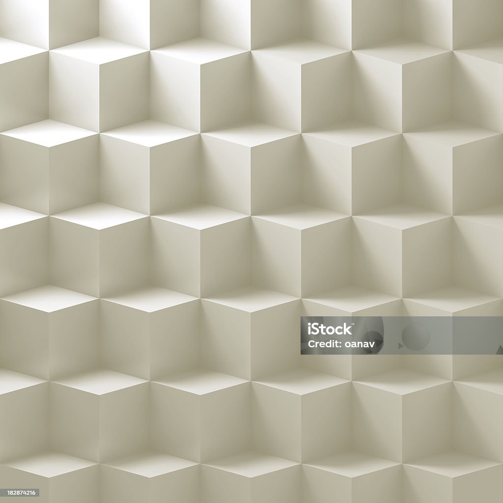 Simples branco em forma de cubo - Foto de stock de Cubo royalty-free