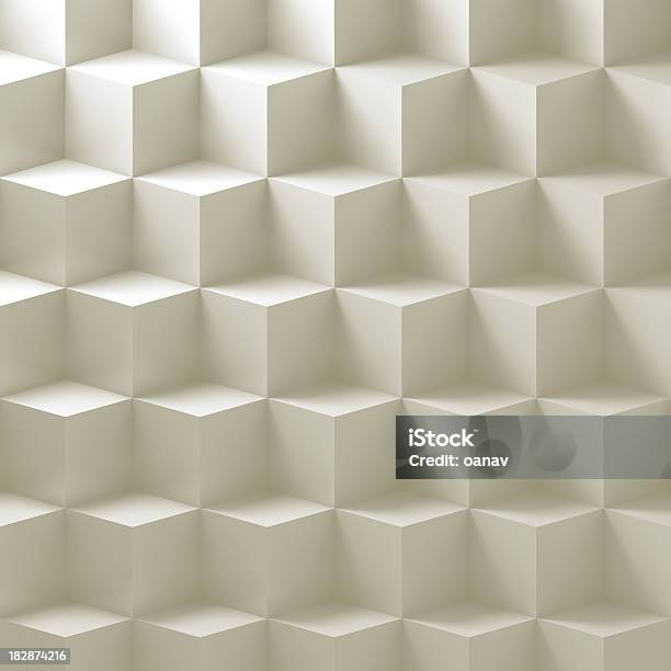 Foto de Simples Branco Em Forma De Cubo e mais fotos de stock de Cubo - Cubo, Padrão, Quadrado - Composição