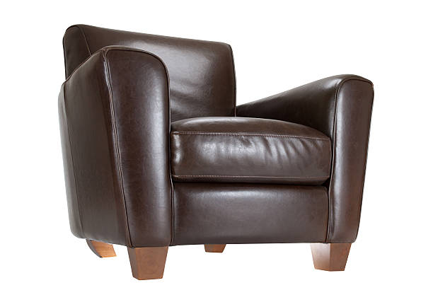 istock Dark Brown Leather Chair 182874369