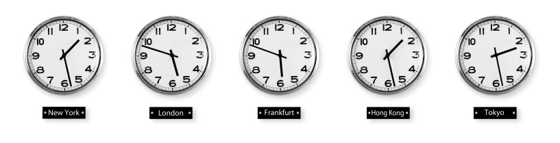 This is a photo taken in the studio using the same clock and changing the times for each place in the world.Click on the links below to view lightboxes.