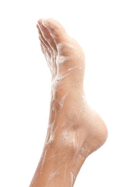 Soapy Foot stock photo