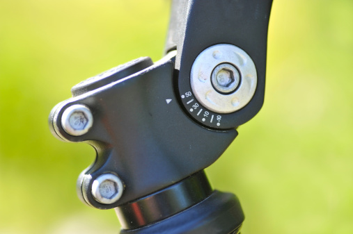 bicycle front end  close-up macro shot