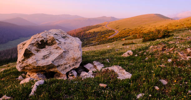 The view of rocky mountain national park, Colorado, USA.