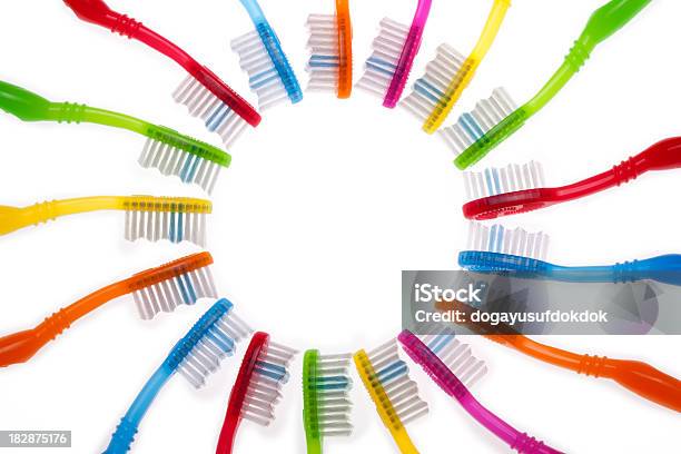 Toothbrushes Stock Photo - Download Image Now - Toothbrush, No People, Circle