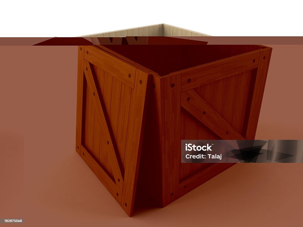 木製の箱 - 3Dのロイヤリティフリーストックフォト
