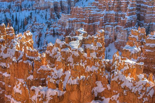 Bryce Canyon National Park in Winter stock photo