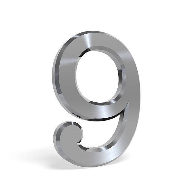 istock Metal number nine (9) All others available as well 182875979