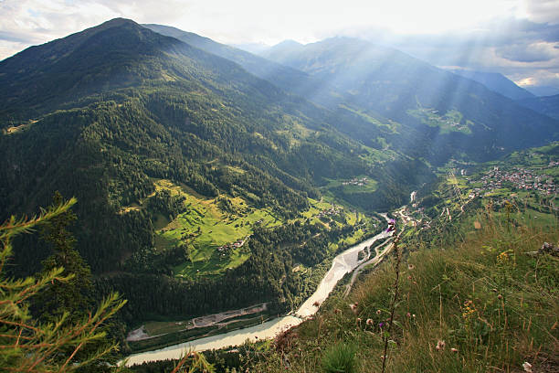 istock View to the River Inn, Austrian Alps 182876255