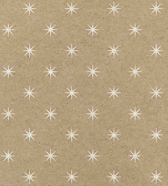 переработанная бумага с рисунком в виде звезд - wrapping paper стоковые фото и изображения