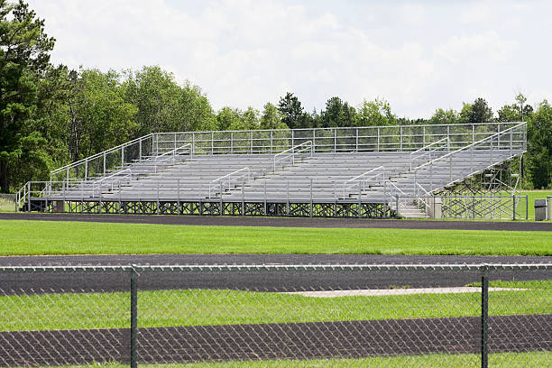 Running track in a sports stadium.