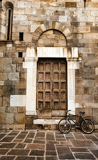 istock Old Church Door in Lucca Italy 182876820