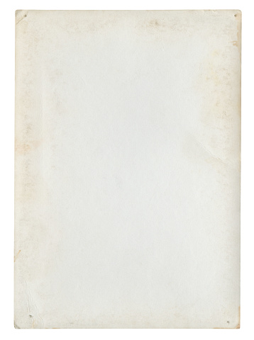 Fondo de papel en blanco aislado (trazado de recorte incluido photo