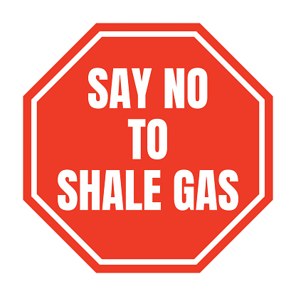 Say no to shale gas symbol icon