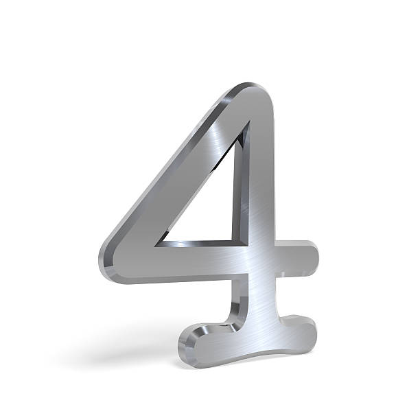 istock Metal number four (4) All others available as well 182877249