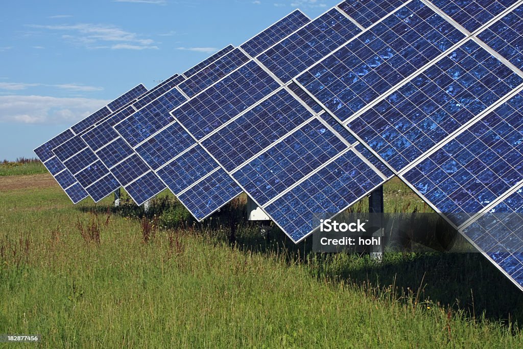 태양광 발전소 - 로열티 프리 0명 스톡 사진