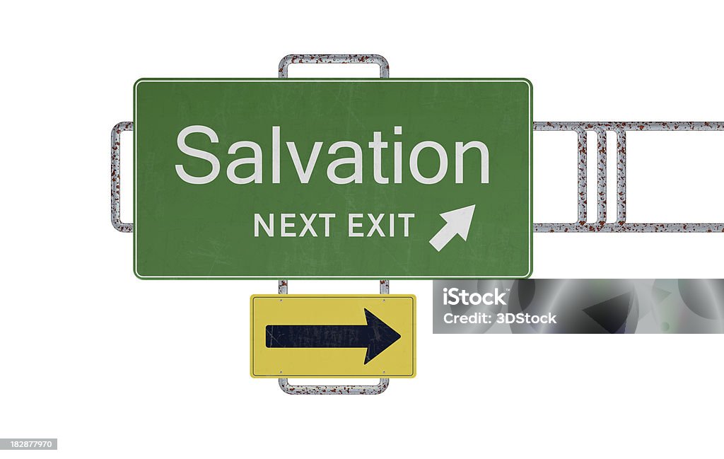 Salvation Дорожный знак - Стоковые фото Exit - Знак Выход роялти-фри