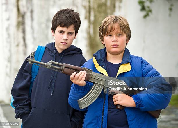 Belfast Stock Photo - Download Image Now - Child, Machine Gun, Gun