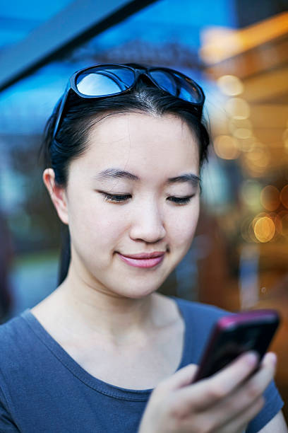 Fashion lady texting