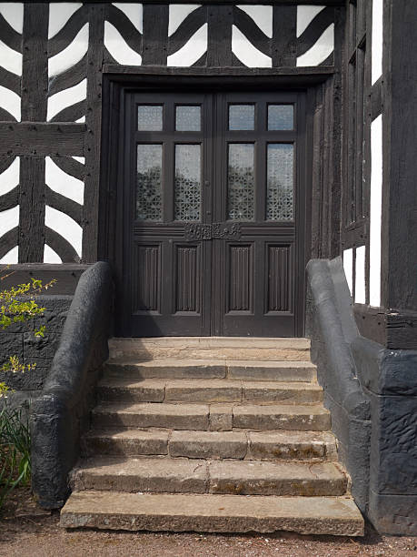 istock Bramhall Hall  Tudor 4th century timber framed house minor door 182878341