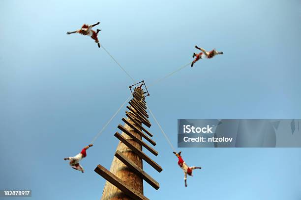 Papantla Flyers Stock Photo - Download Image Now - Cultures, Flying, Hanging