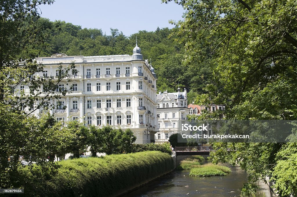 República Checa, Karlovy Vary spa cidade e do Rio Tepl - Royalty-free Ao Ar Livre Foto de stock