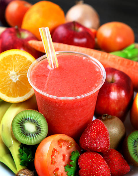 Strawberry Smoothie with fruit