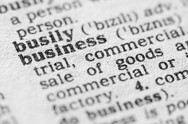istock Dictionary definition of business in black type 182879794