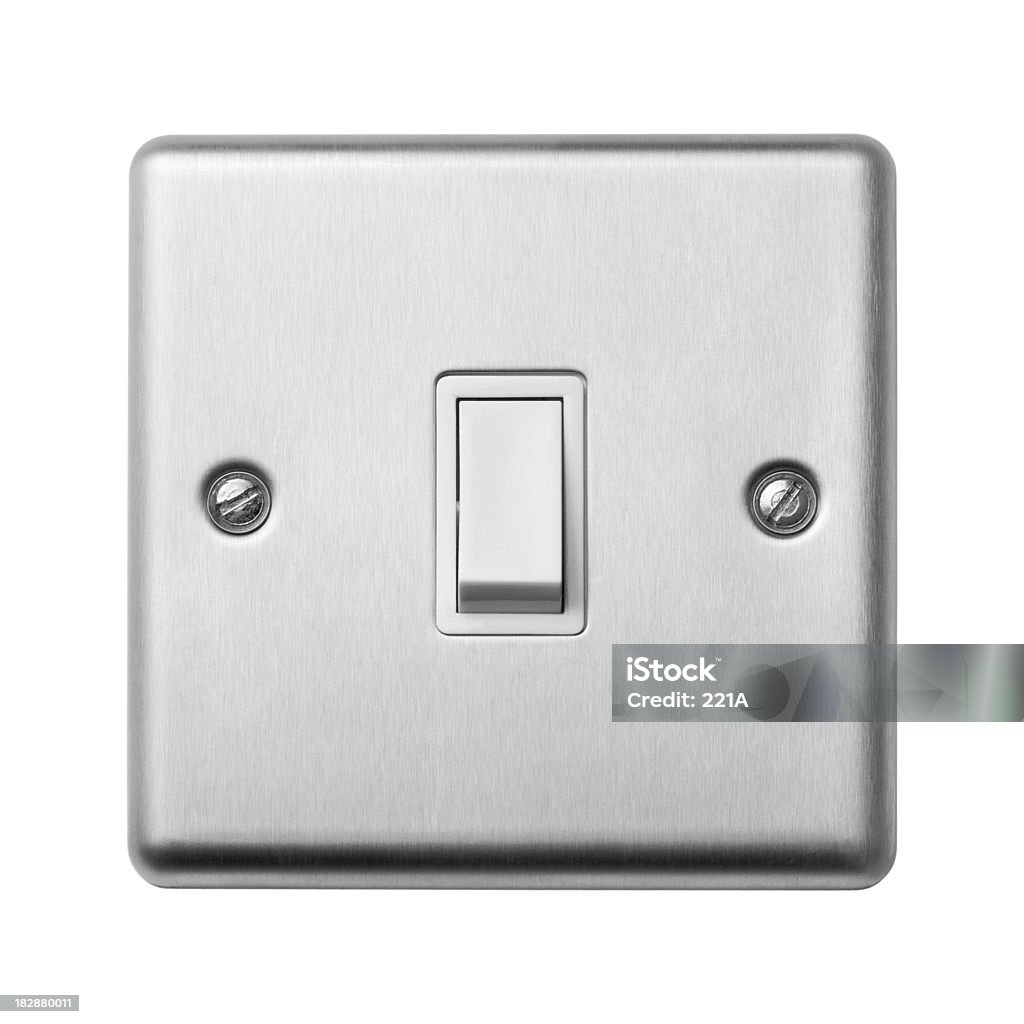 Um interruptor de luz em branco - Foto de stock de Interruptor de luz royalty-free