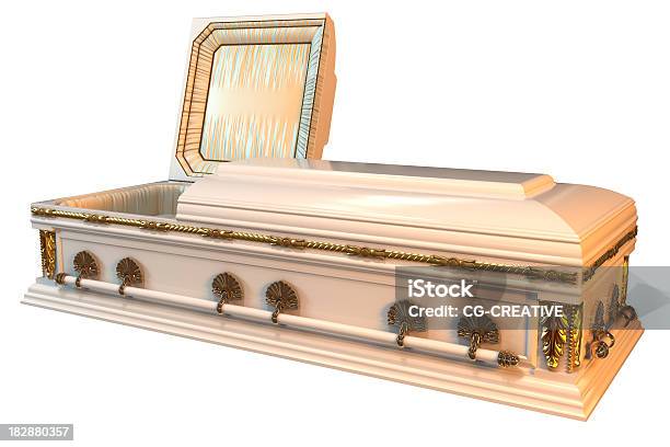 Casket Stockfoto und mehr Bilder von Sarg - Sarg, Weiß, Freisteller – Neutraler Hintergrund