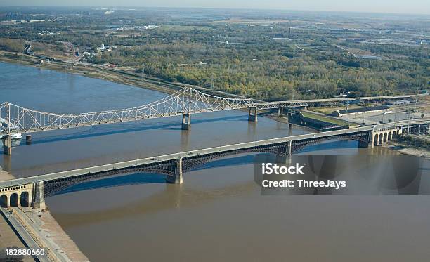 Widok Z Lotu Ptaka Eades Bridge - zdjęcia stockowe i więcej obrazów Most - Konstrukcja wzniesiona przez człowieka - Most - Konstrukcja wzniesiona przez człowieka, St Louis, Bez ludzi