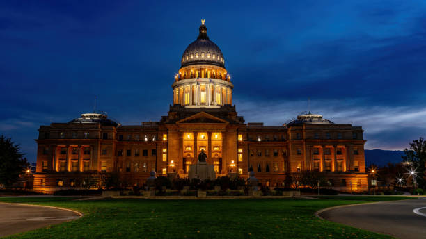 istock Night downtown Boise Idaho state capital 1828811373