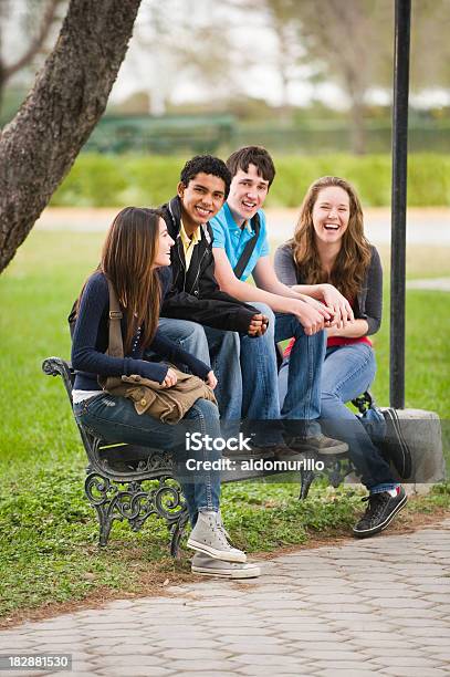 Group Of Teen Students Stock Photo - Download Image Now - Teenager, Friendship, Adolescence