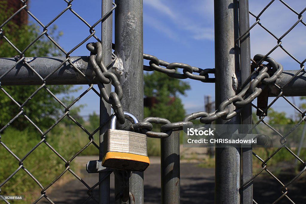 Bloqueado portão - Foto de stock de Desemprego royalty-free