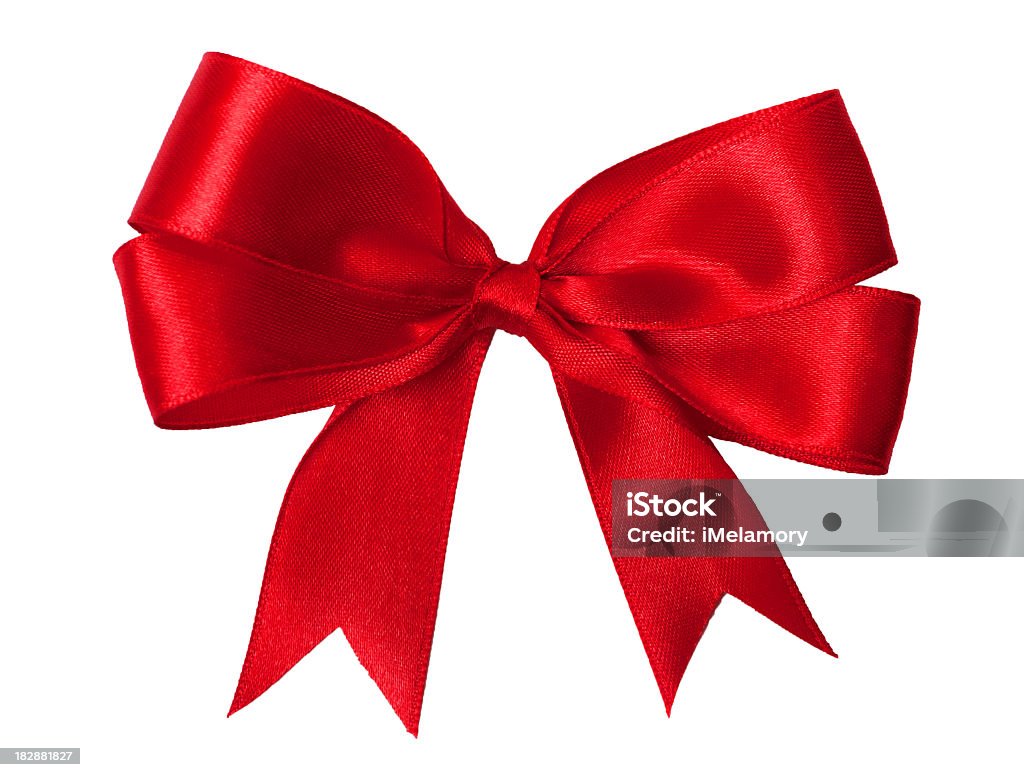 bright red bow Red Bow isolated on white Tied Bow Stock Photo
