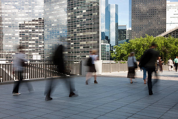 istock Business Commuters Walking to Work in Financial District, Paris 182881958