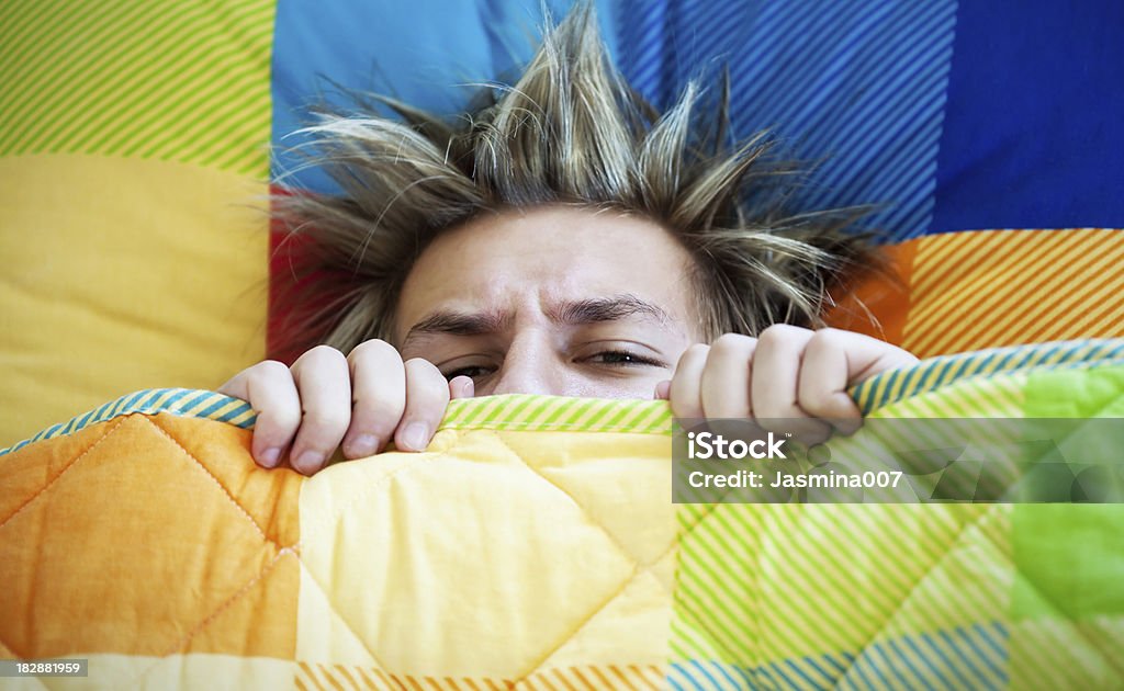 Teenager nicht wollen, aus dem Bett - Lizenzfrei Teenager-Alter Stock-Foto