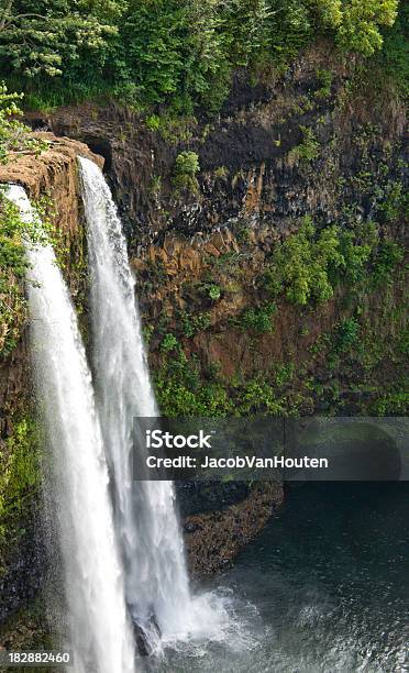 Foto de Wailua Falls Kauai e mais fotos de stock de Cascata - Cascata, Catarata Wailua, Curso de Água