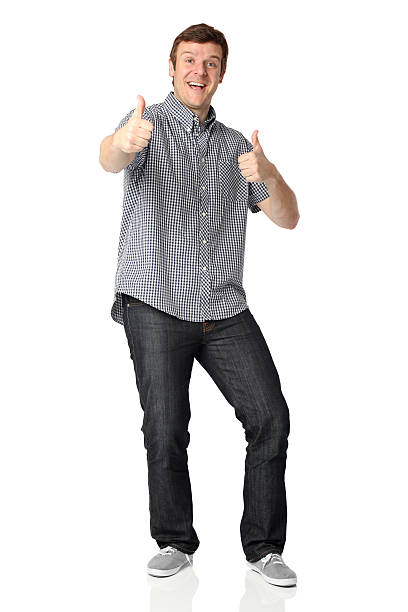 istock Casual male giving thumbs up 182882547