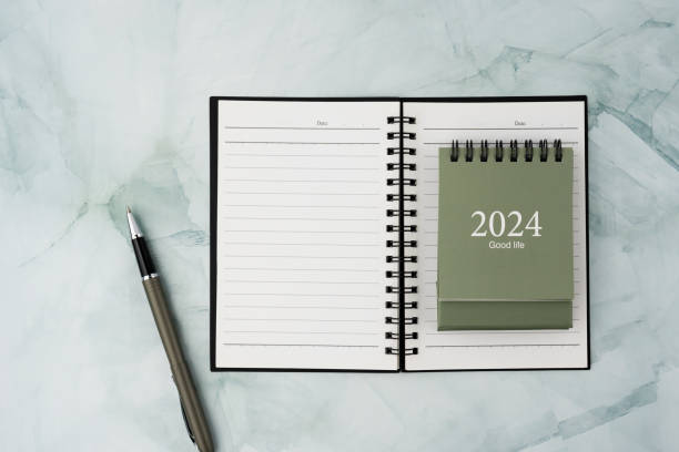 istock 2024 Calendar, pen and notepad 1828826186