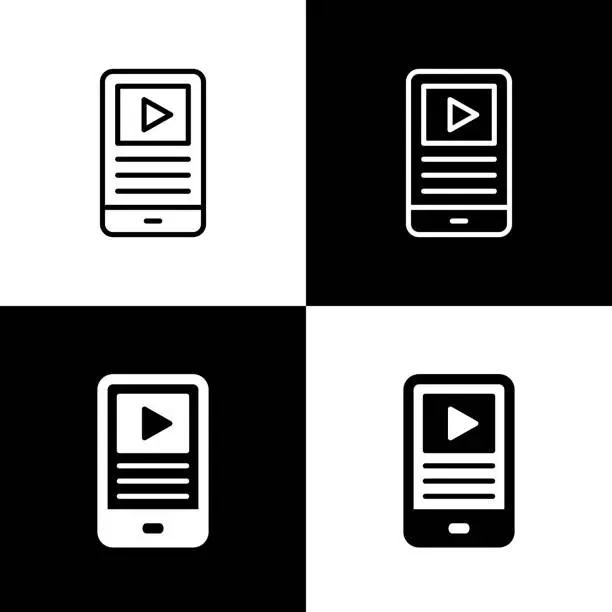 Vector illustration of Mobile Video Streaming Icon