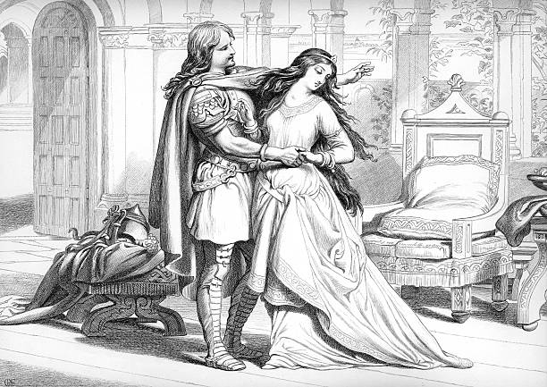 hereward skutek - couple love old fashioned traditional culture stock illustrations